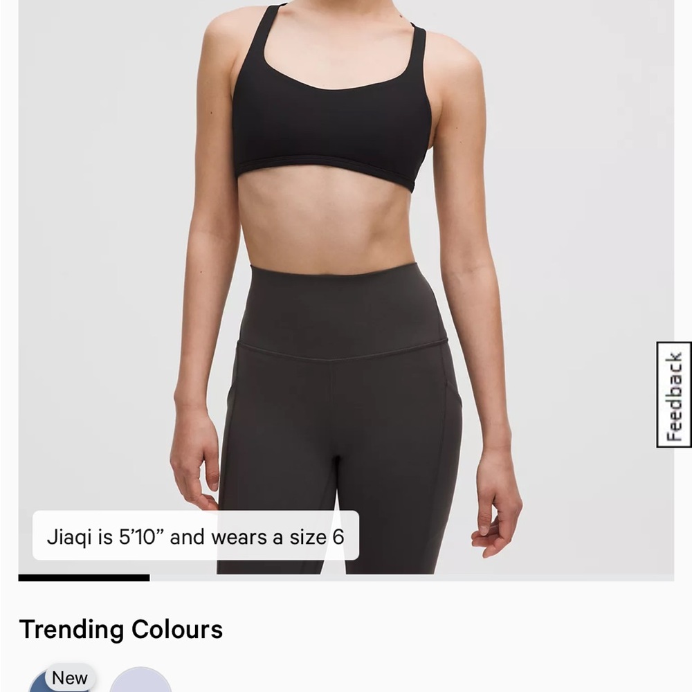 lululemon athletica Black Sports Bra
